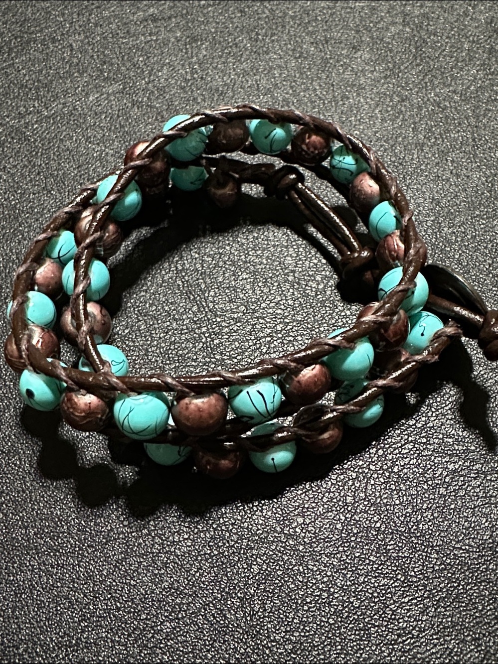 Glass 8mm Bead Wrap Bracelet